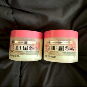 Soap and glory buff and ready coconut scrub. 300ml pack of 2